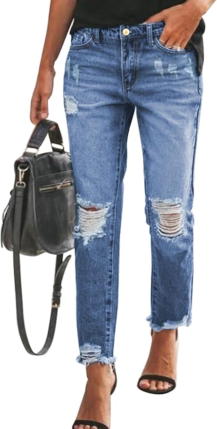 Sidefeel Women's Boyfriend Jeans